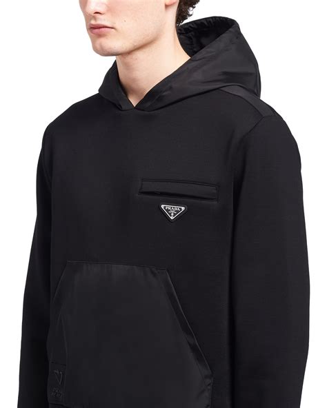 prada printed hoodie|Prada nylon hoodie.